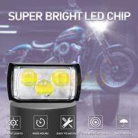 80V 3 Beads Metal Dual Color Flashing Vermelho Azul Motorycylce LED lucency foco