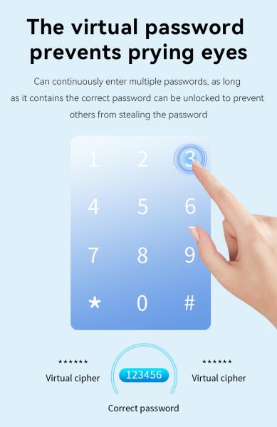 Qleung S960 Digital Glass Door Lock With Fingerprint Recognition Password Card Key Phone APP