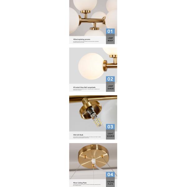 Bubble Stik Chandelier Luxury Luster with Glass Round Lampshade home interior light(WH-MI-190)