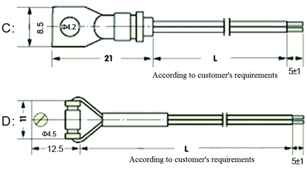 CWF5 Brass Thread Water NTC Temperature Sensor 200KOHM For Testing Temperature Change of Water Tank