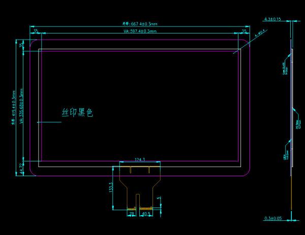 27 インチ 16 9 10 ポイント USB インターフェース付き容量感触パネル
