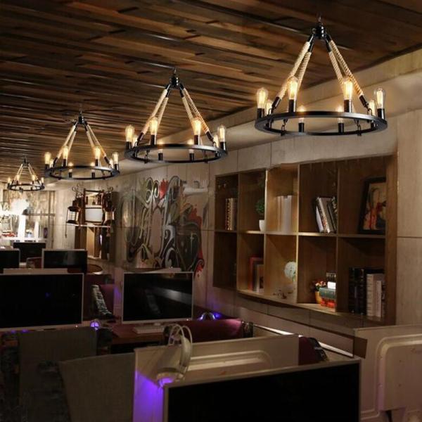 Industrial linen pendant light For Kitchen Bar Restaurant Lighting Fixtures (WH-VP-17)