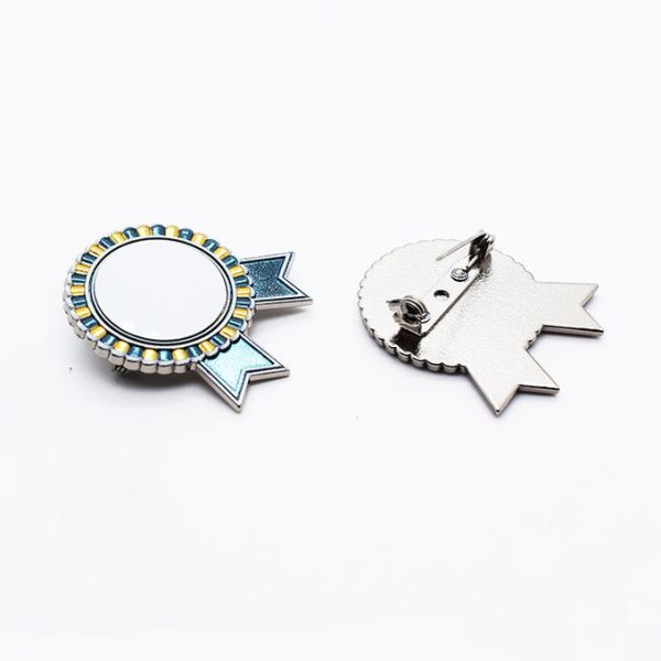 Custom Sublimation Round Metal Brooches Women DIY Pin Badge