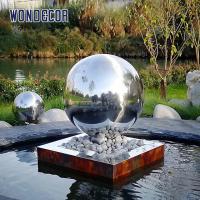 Grand métal forgé sculptures de jardin en acier inoxydable géométrique fontaine sphérique