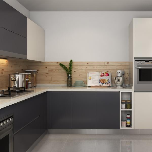 Armários de cozinha sem mangueiras de madeira maciça