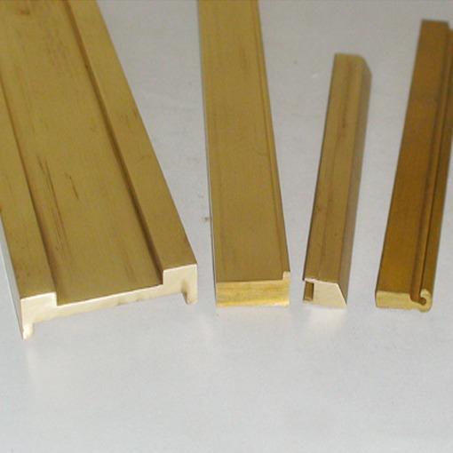 SGS Standard Anti Rust Extruded Brass Profiles For Electronic Accessories