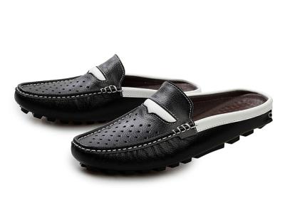 Fashion Summer Genuine Leather Mens Sandals / Mens Cowhide Slippers