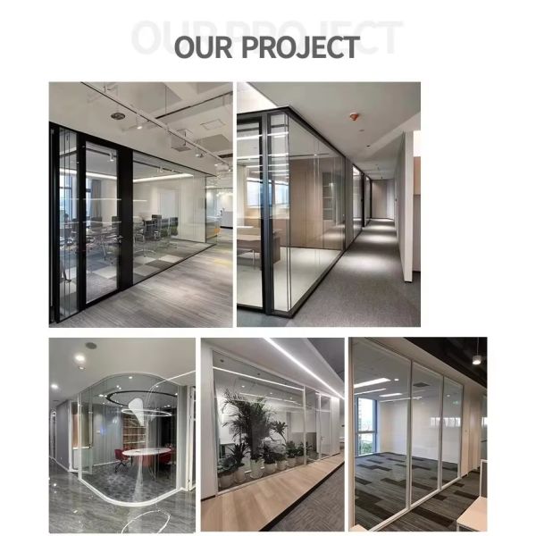 Modern Foldable Room Dividers Acrylic Office Table Partition Wall With Wheel