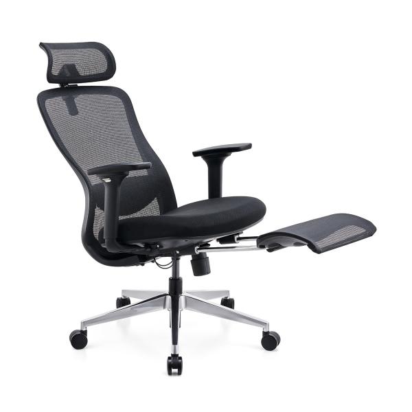 Comfortable Foshan Mesh Office Chair with 4D Adjustable Ergonomic Design and Footrest