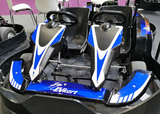 Голубой двойник Seater батареи 48V 60Ah идет колесная база Kart 1050mm
