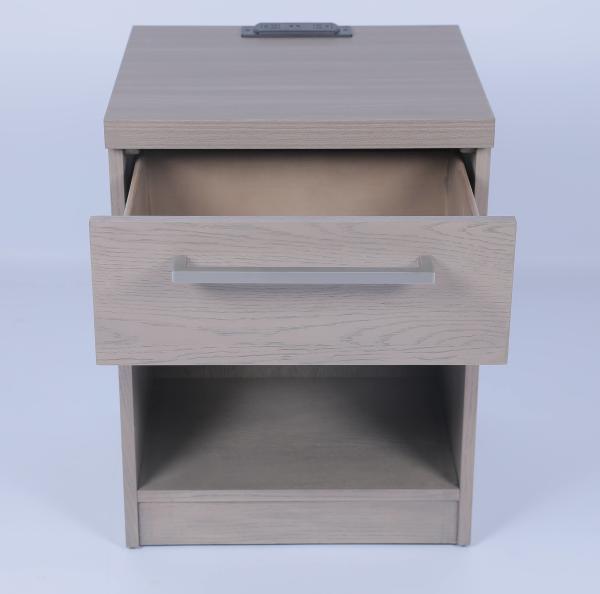 Custom Night Stand Bedside Table Wood & Marble Material