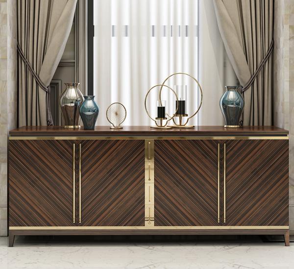 Modern Wooden Narrow Sideboard Cabinet
