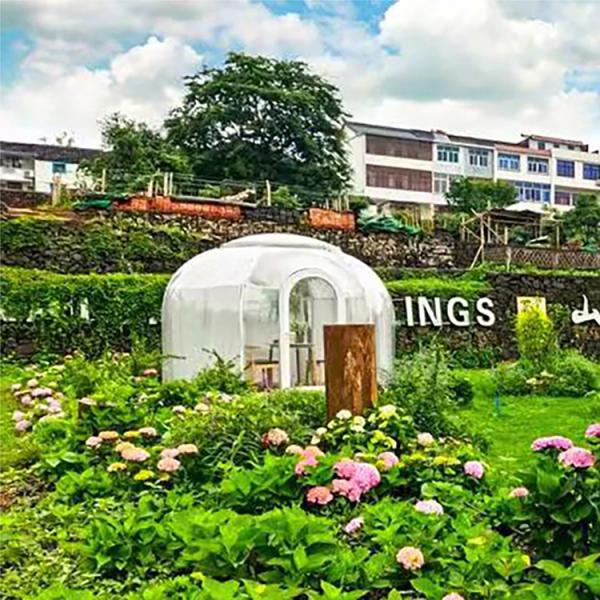 Non Toxic Material 6m Geodesic Dome Anti Rainstorm Portable Bubble Tent