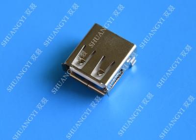 Mini SMD AF Type USB Charging Connector , USB 2.0 4 Pin USB Connector