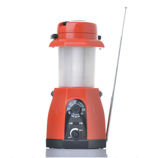 Dynamo LED torch/flashlight/flash lamp with AM/FM Radio