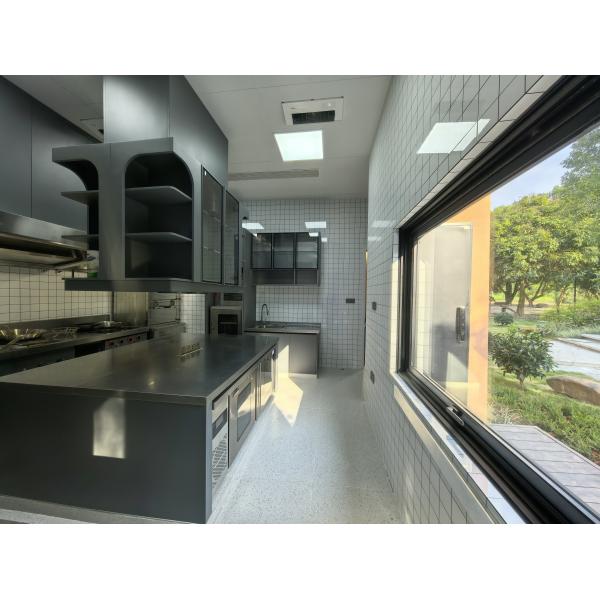 Commercial Dark Gray Stainless Steel Kitchen Cabinet with Island