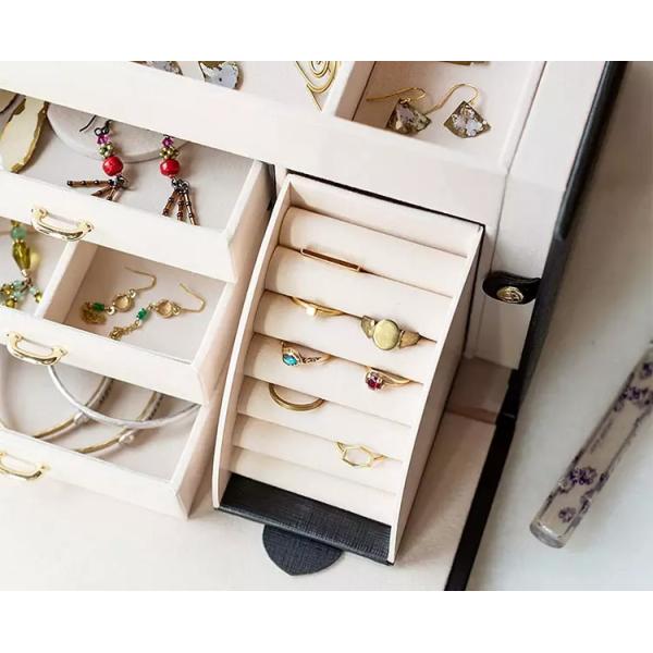 Faux Leather Full Color Printed Boxes Custom For Women Girl Jewelry