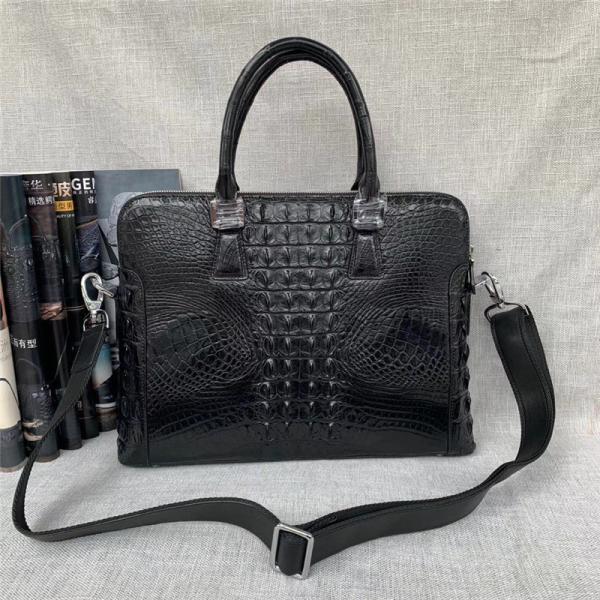 Authentic Crocodile Skin Businessmen Briefcase Laptop Handbag Genuine Exotic Alligator Leather Male Large Shoulder Bag