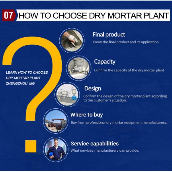 Dry Mix Powder Mortar Mixing Plant Wall Putty Sand Cement Gypsum Mixer Ceramic Tile Adhesive Glue Making Machine