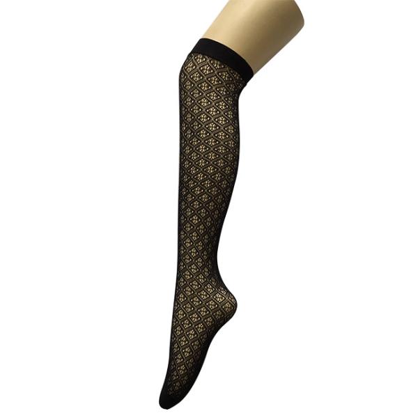 Jacquard Mesh Sexy Fishnet Stockings /  Knee Sock Tights Custom Logo