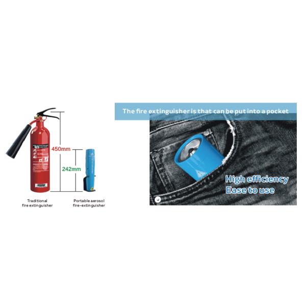 Portable Aerosol Fire Extinguisher Sprays Kitchen Safety Fighting Blue Shell