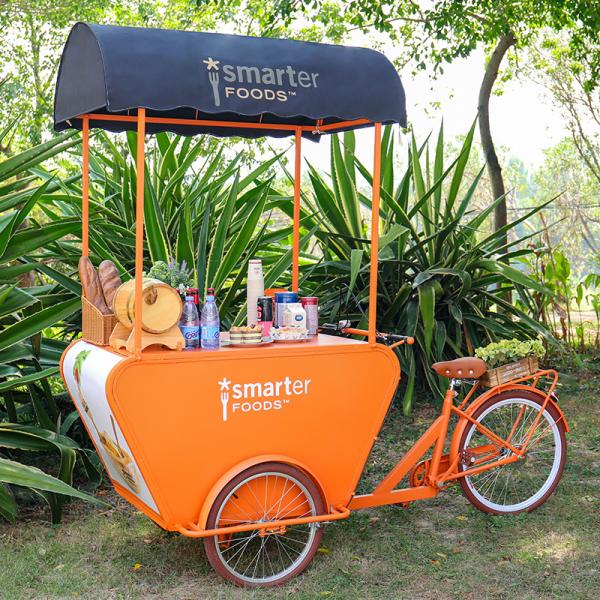 Three Wheels Mobile Vending Cart for Coffee Retail Hot Dog Truck Tricycles Ice Cream