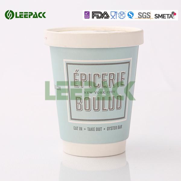 Popular 16oz disposable coffee cups , Hot Milktea double Wall Paper Cups 500ml Capacity for hot drink with logo