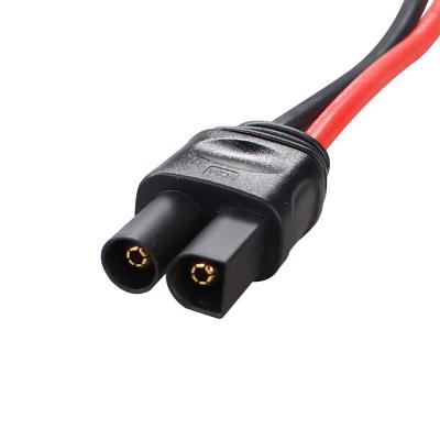 PA6 Insulator Car Start Power Plug Cord With Brass Gold Plated Plug