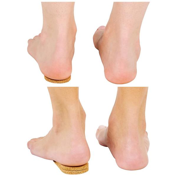 Противостатический противоюзовый подъем пятки естественной пробочки единственный вводит 4.5*2.7in 4.25*2.4in