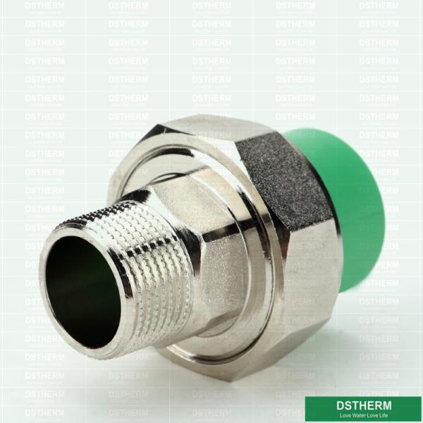Customized Heavier Type Ppr Pipe Fittings Green Color Male Threaded Union