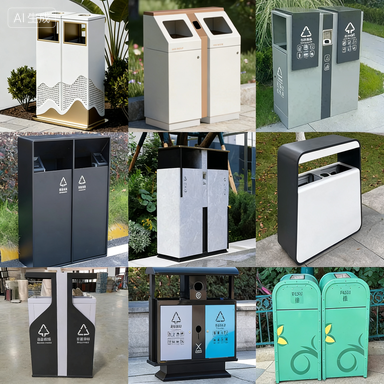 50 Liters Capacity Custom Trash Can with Easy to Clean Design and Customizable Logo Printing for Outdoor Use