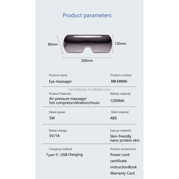 Electric Vibration Smart Eye Massager Heat Compression Eye Care Massager Fatigue Relief
