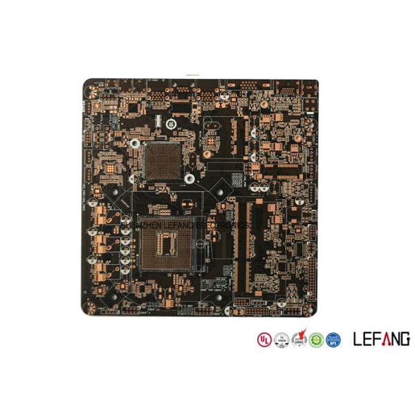 Four Layers OSP Black PCB Board , Main PCB Board For Security Monitor Device