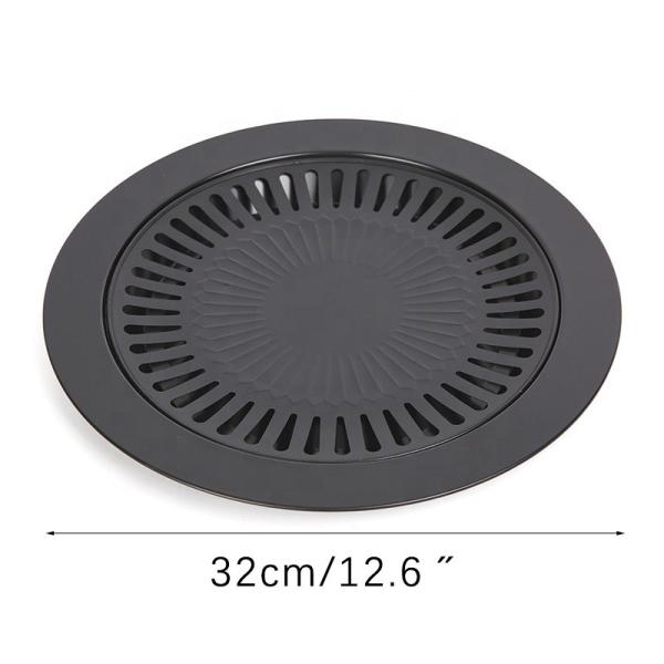 Cast Iron Non Stick Stovetop Grill Pan For Home Garden Barbecue