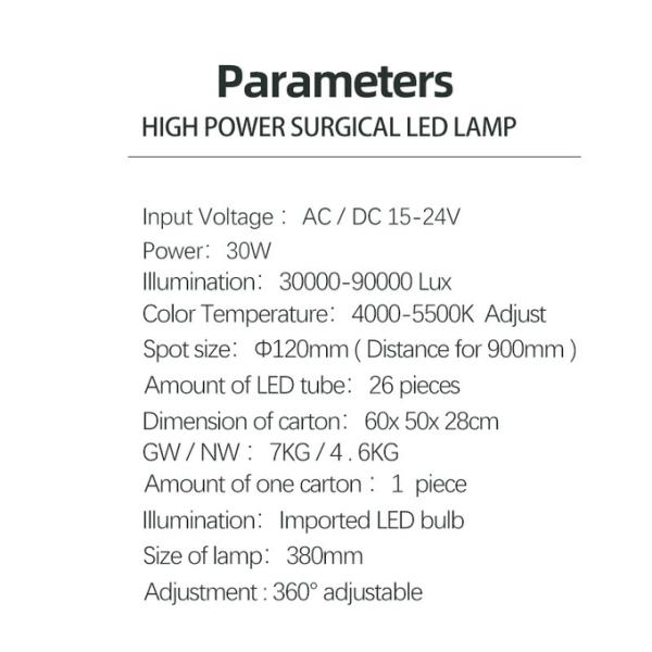 Свет стула СИД зубоврачебный с регулировкой цветовой температуры