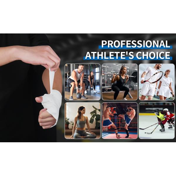 White Color Athletic Tape Cotton Adhesive Trainers Sports Wrapping Prevent Injuries