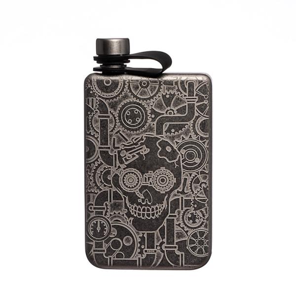 Silver Flask Polished Stainless Steel Hip Flask With Screw Top for Alcohol Liquor Flask for Men