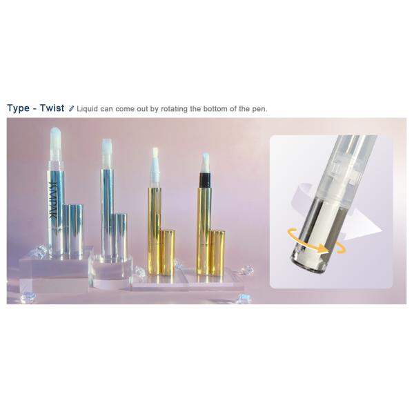 2ml 4ml Hot Sale Empty Wrinkle Remover Teeth Whitening Gel Lipgloss Twist Pen With Brush