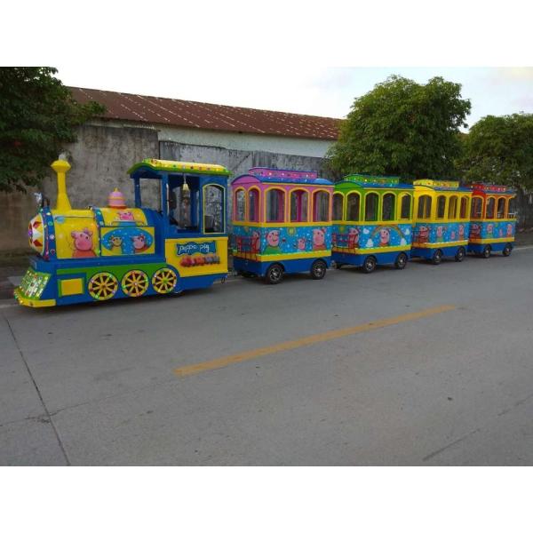 Amusement Park Kids Arcade Machine Electric Trackless Train Rides On Car