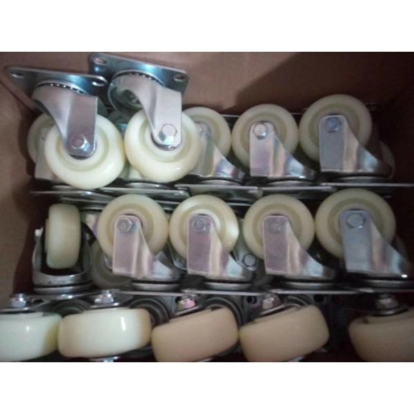 4 Inch Nylon Wheels With Bearings Swivel Caster PP Caster Wheels Zinc Coated