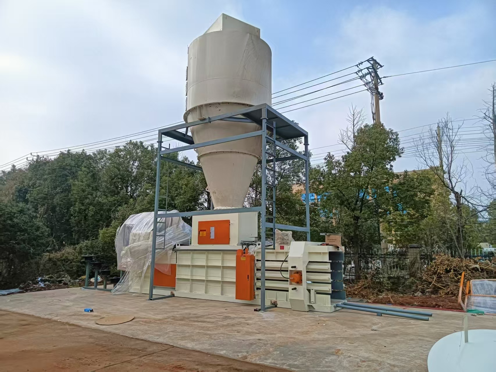 3-10 Tons/Hour Waste Paper Press Machine Automatic Operation Low Maintenance