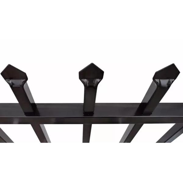 Powder Coated Steel Security Fence , Wrought Iron Spear Top Steel Palisade Security Gates