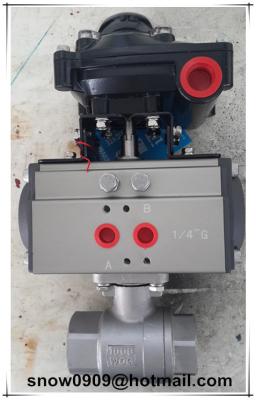 Double Action And Single Action Pneumatic Rotary Actuator With Ball Valves