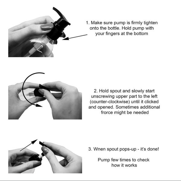 Polypropylene 24/410 Black Lotion Dispenser Pump For PET Bottle