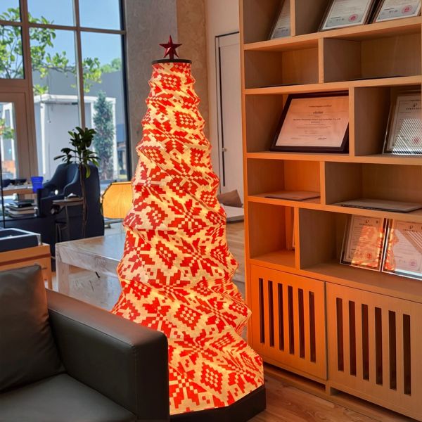 3500K Interior Decorative Tall Paper Origami Floor Lamp For Living Room Bedroom