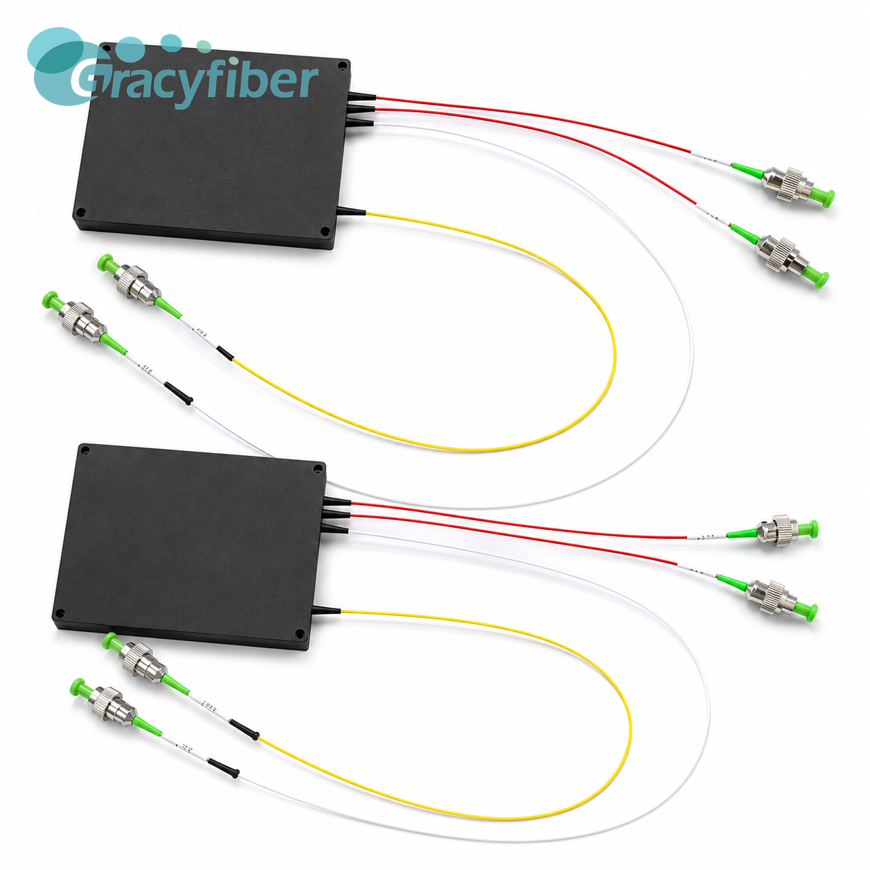 1550nm SM Fiber Coupler Module (1×2 5/95 + 1×2 50/50 + 2×2 50/50) for Interferometry, Fiber Sensing, and Power Monitoring