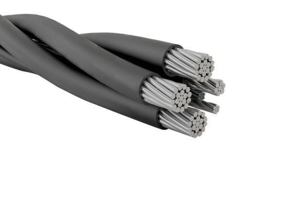 Conducteur en aluminium empaqueté aérien du câble 600V/1000V isolé par PVC