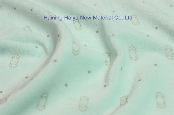 Foil prined Animal Print Baby Knit Fabric By The Yard Fleece Fabric For Baby Blankets