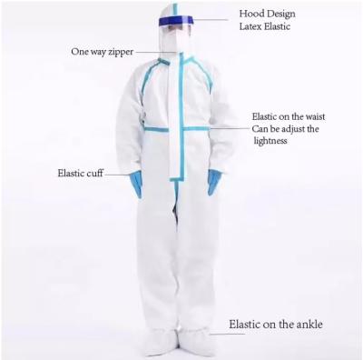 Waterproof PP PE 160cm Disposable Medical Clothing