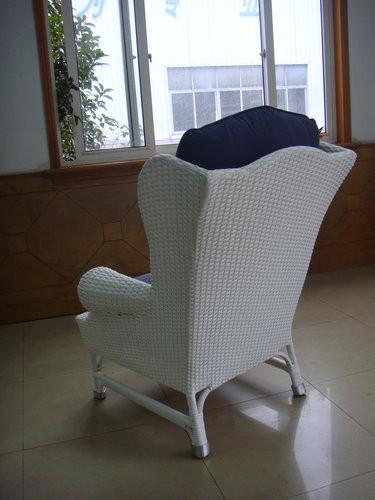 European Style Hand-Woven Outdoor Rattan Sofa Chair For Balcony